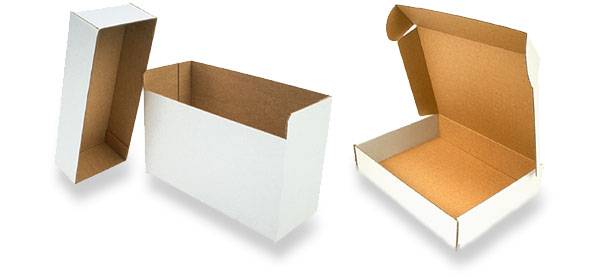 Cardboard boxes in virtually all shapes and sizes available.